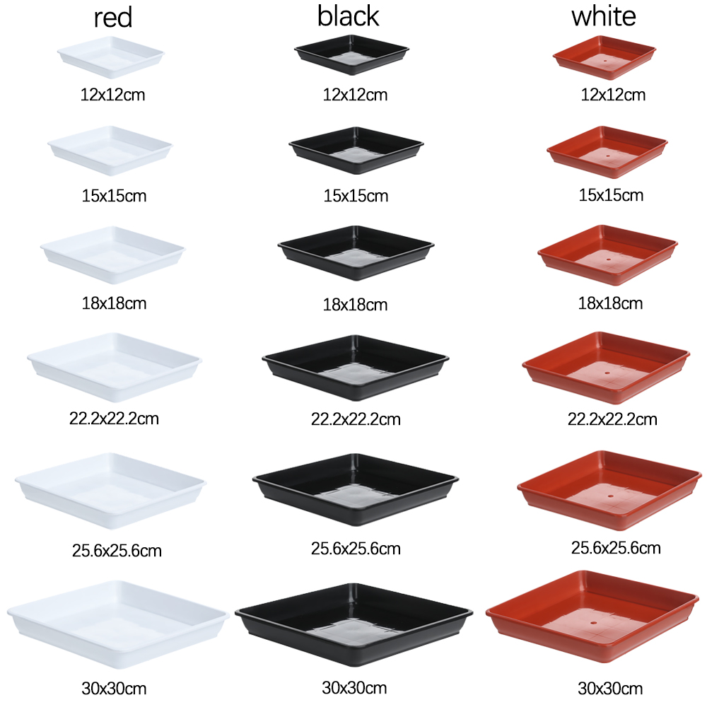 Drip Tray Saucer - 1 Buah Pot Bunga Plastik Persegi,