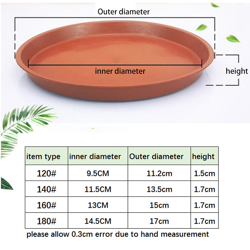 Drip Tray Saucer - 10 buah Pot bunga plastik dasar