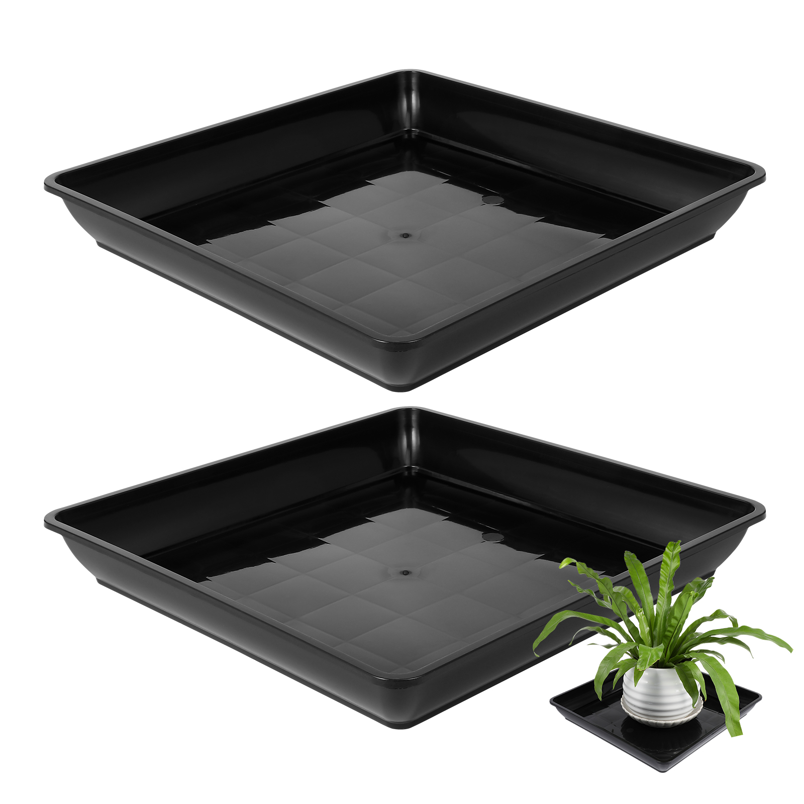 2 Buah Alas Pot Bunga Baki Tan - Drip Tray Saucer ulasan dan harga