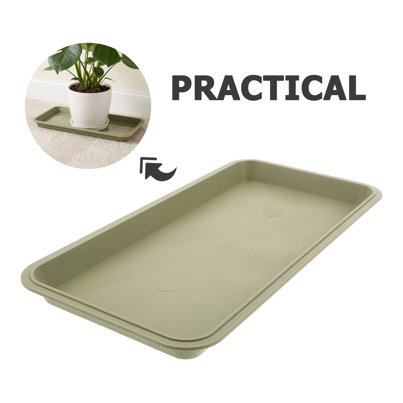 Nampan Tanaman Persegi Panjang - Drip Tray Saucer ulasan dan harga