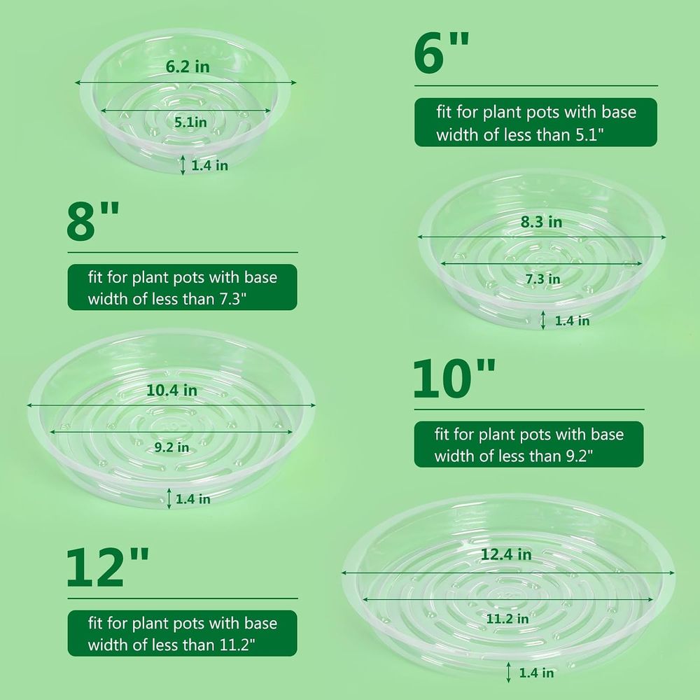 40 Buah Alas Tanaman Transpara - Drip Tray Saucer ulasan dan harga